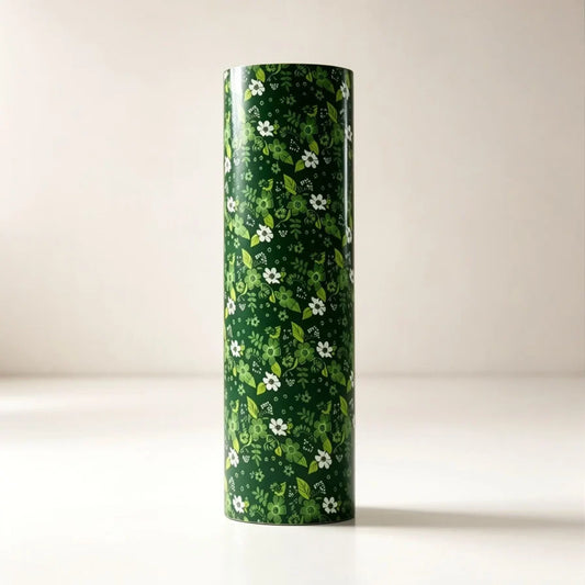 Green Small Flower  Patterned Fiber Sheet – Decorative Roofing Sheet