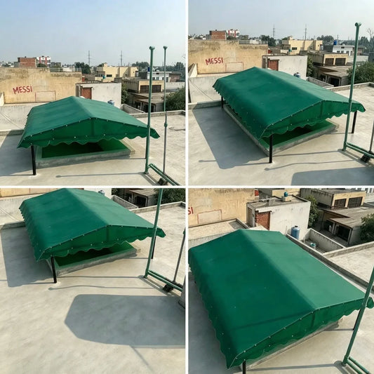 Green Colored Heat-Resistant Fiber Top Cover for Mug Rooftop